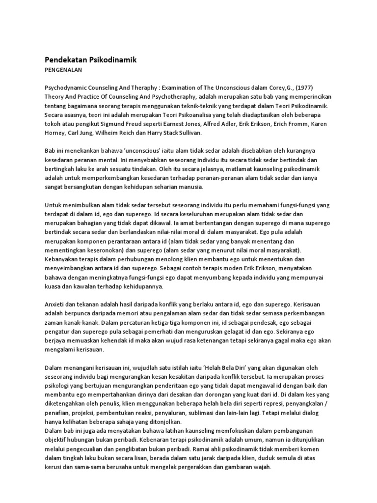 Pendekatan Psikodinamik Pdf