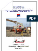 Informe Final de SSK Manlift JLG 120hx