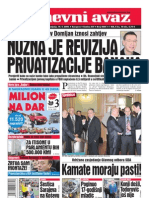 Dnevni Avaz: Nu@Na Je Revizija Privatizacije Banaka