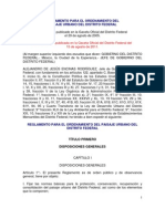 Reglamento Para El Ordenamiento Del Paisaje Urbano en El Distrito Federal