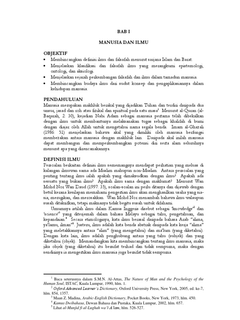 Bab 01 Manusia Dan Ilmu Pdf