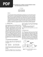 Accuracy of Distribution Current Transformers Under Non-Sinusoideal Excitation