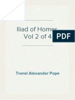 Iliad of Homer, Vol 2 of 4, Transl Alexander Pope