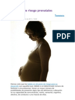 Factores de Riesgo Prenatales