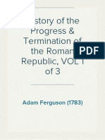 History of The Progress & Termination of The Roman Republic, VOL 1 of 3 - Adam Ferguson (1783)