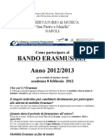 Bando Erasmus Napoli 20122013