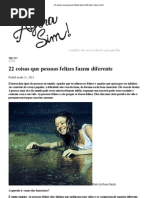 Artigo - 22 Coisas Que Pessoas Felizes Fazem Diferente _ Agora Sim!