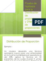 Prueba de Hipótesis para La Distribución de Proporciones