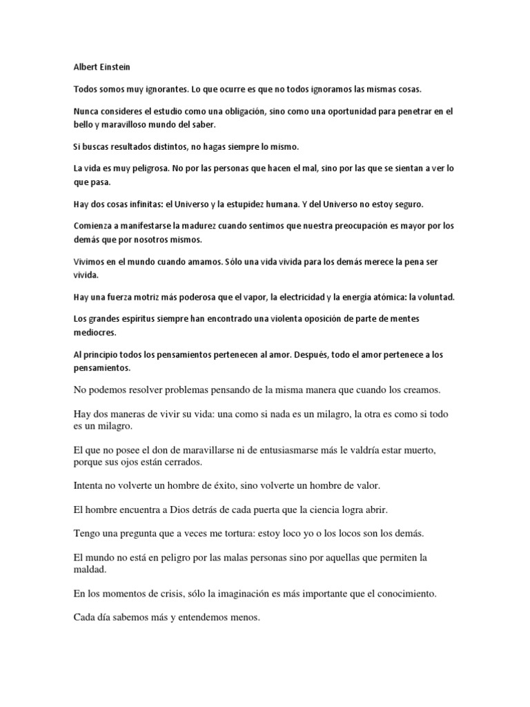 Albert Einstein - Frases | PDF, image size:768x1024