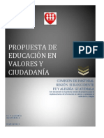 EDUCACIÓN  EN VALORES FyA