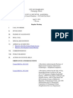 City Council Agenda: March 6, 2012 Pre-Council Study Session March 6, 2012 Regular Council Meeting