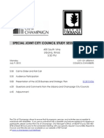 2012-07-09 Special Joint Council Study Session Agenda