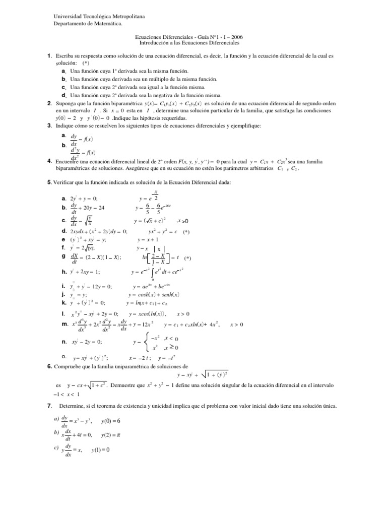 Guiasdeejerciciosecuacionesdiferenciales Ecuaciones Condensador