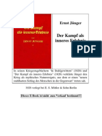 Juenger, Ernst - Der Kampf Als Inneres Erlebnis 1926