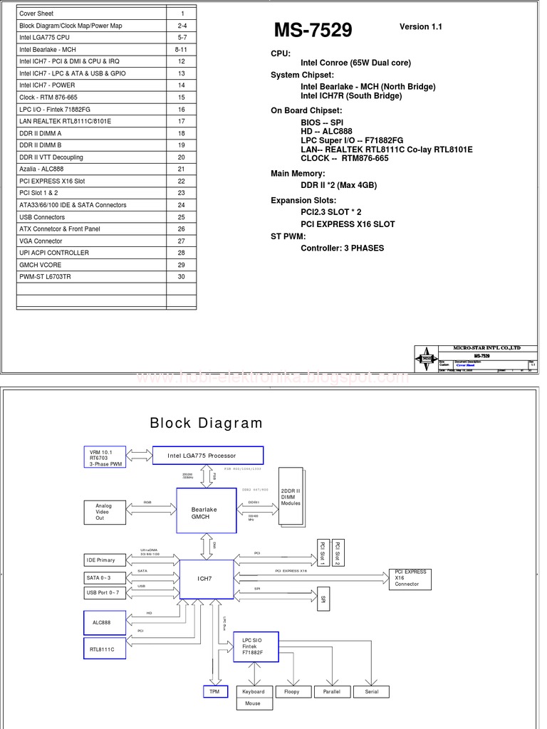 Msi MS 7529 Rev 1.1 PDF | PDF | Office Equipment | Physical Layer Protocols