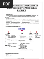 Download Formulation Evaluation of Cosmetic Pdts by eliceriosaavedra SN144281605 doc pdf