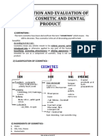 Formulation Evaluation of Cosmetic Pdts