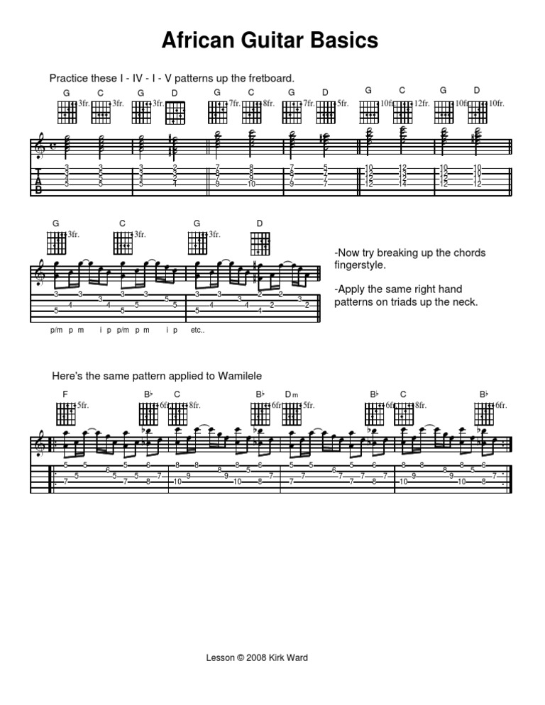 African Guitar Basics | PDF