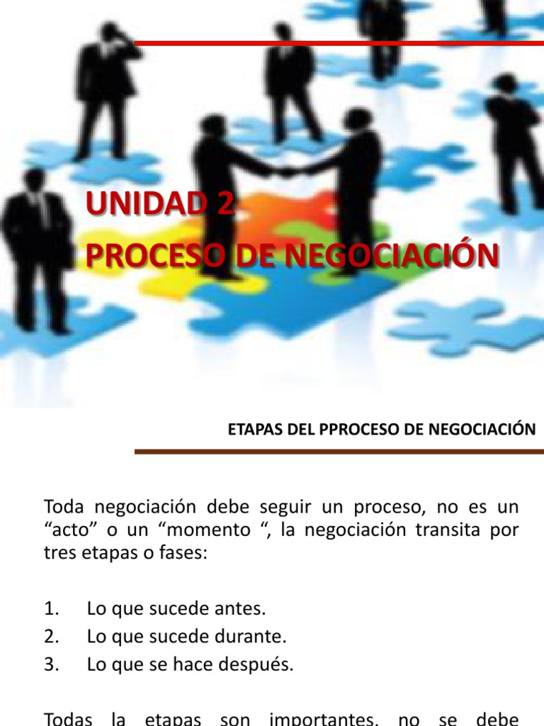 2 Unidad El Proceso de Negociacion Negociación