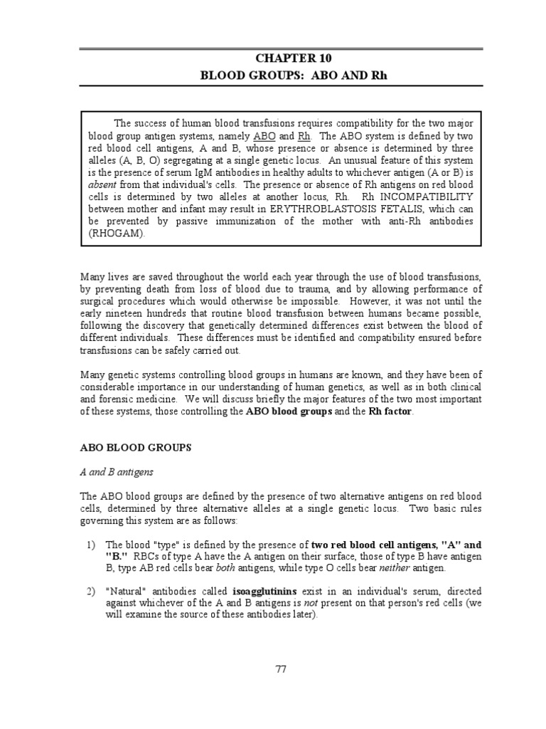 Blood Groups Abo And Rh Blood Type Allele