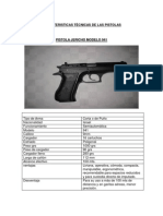 CARACTERISTICAS TÉCNICAS ARMAS (Pistola)