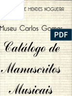 CATÁLOGO DE MANUSCRITOS MUSICAIS