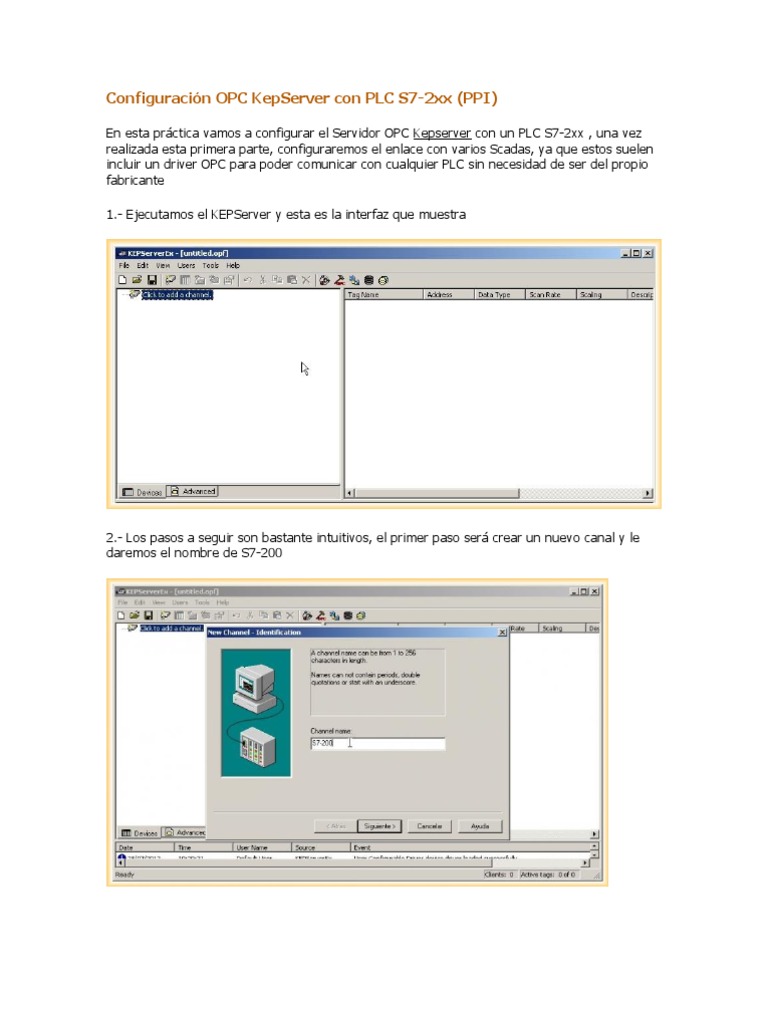 Configuración OPC KepServer Con PLC S7 | PDF | Scada | Redes de ...
