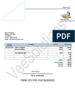 Thank You For Your Business!: Invoice