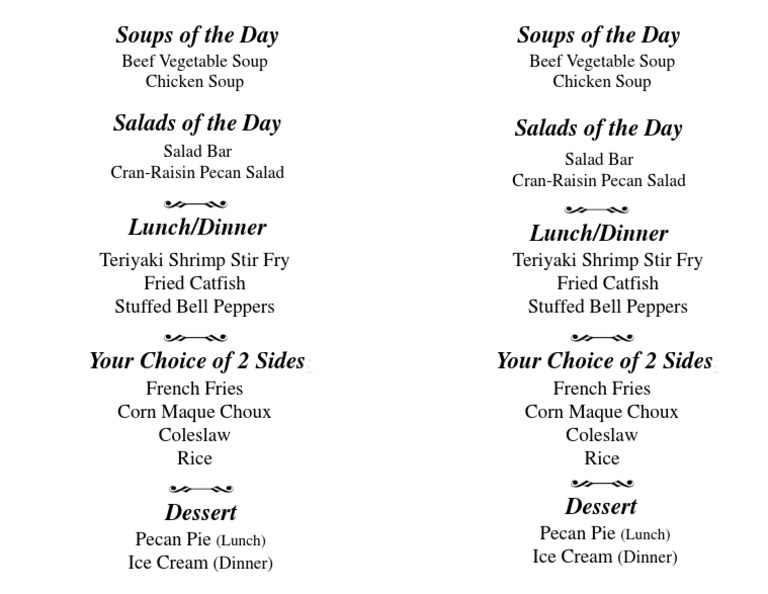 Daily Soup Selections | PDF | Wellness
