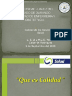 Calidad de Los Servicios de Enfermeria