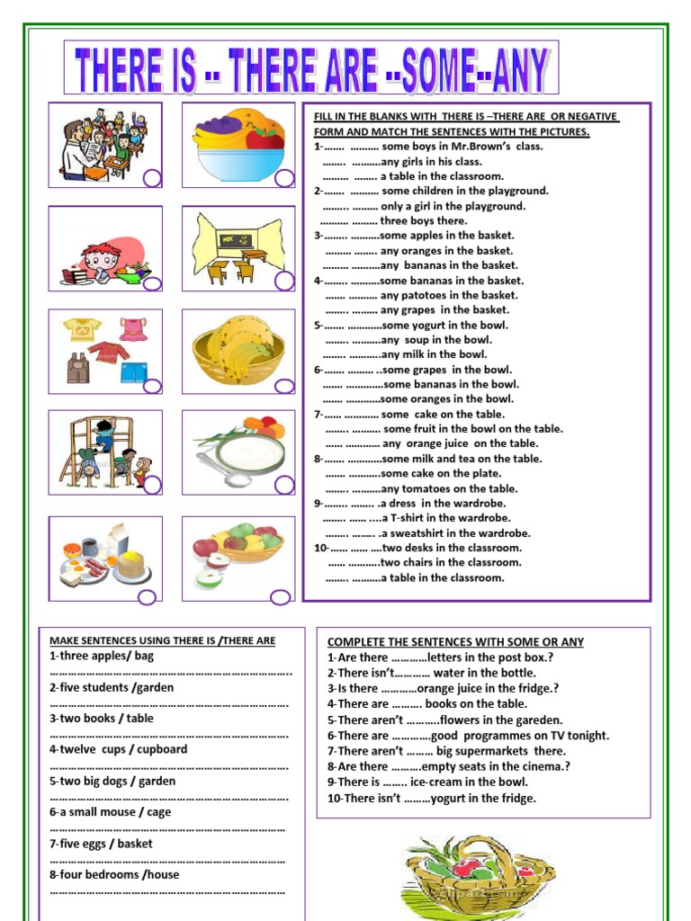 A An Some Any Exercises Pdf
