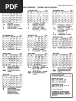 School Calendar 2008-2009