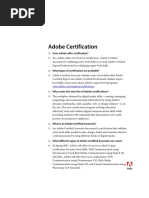Adobe Associate Certification FAQ