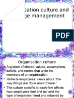 Organisation Culture and Change Management