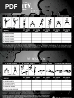 Insanity Workout Fit Test Sheet