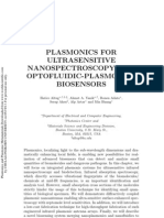 Plasmonics for Ultrasensitive Nanospectroscopy and Optofluidic-plasmonics Biosensors