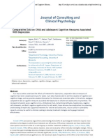 2- Comparative Data on Shild and Adolescent Cognitive Measures Associated With Depression