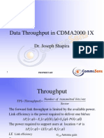 Data Throughput in CDMA 2000 Cellular Network
