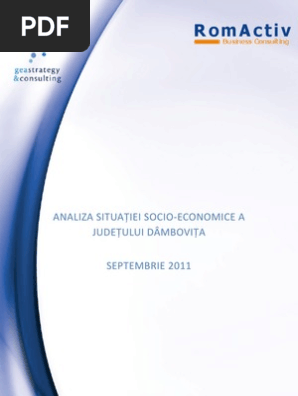Analiza Situatiei Socio Economice A Judetului Dambovita
