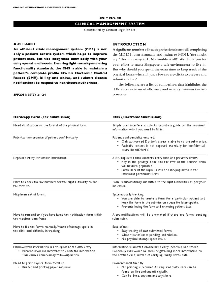 Clinical Management System: T S F P V 3 7 N 2 A - J 2 0 1 1: 2 1 | PDF ...