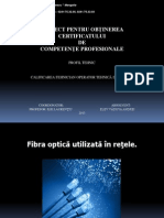 Fibra optică utilizată în reţele Prezentare