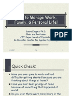 Managing Work, Family & Personal Life Balance