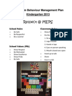 Classroom Behaviour Management Plan