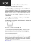 Strategy For Solving Restriction Digestion Problems