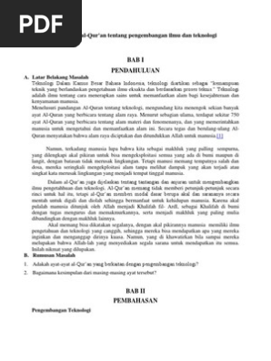 Makalah Ayat Al Quran Iptek Pdf