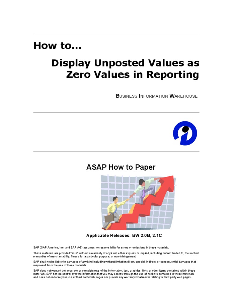 How To Display Unposted Values As Zero Values in Reporting | PDF ...