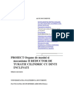 Proiect Organe de Masini Si Mecanisme II Reductor de Turatie Cilindric Cu Dinti Inclinati