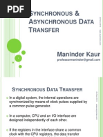 Synchronous and Asynchronous Data Transfer