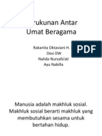 Kerukunan Antar Umat Beragama