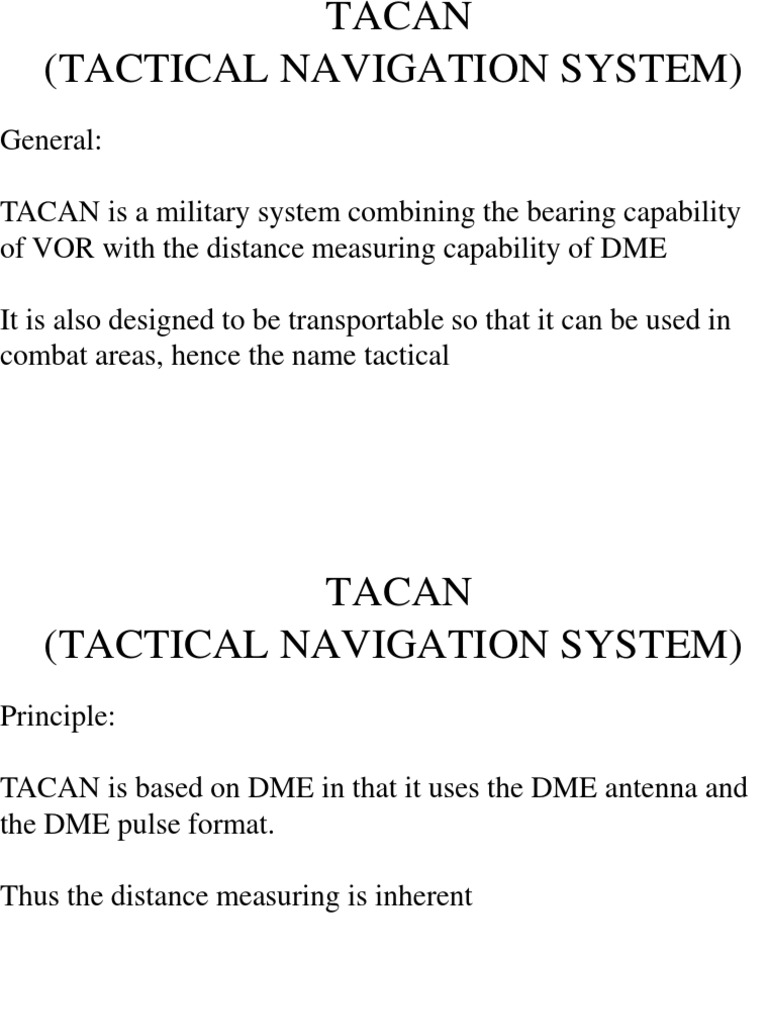 Nav Tacan BW | PDF